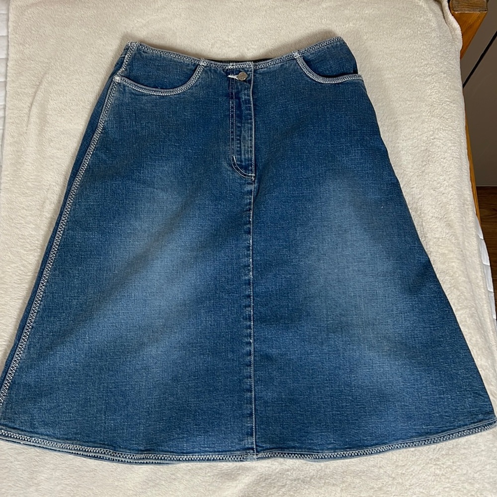 Mid Blue Jean Skirt